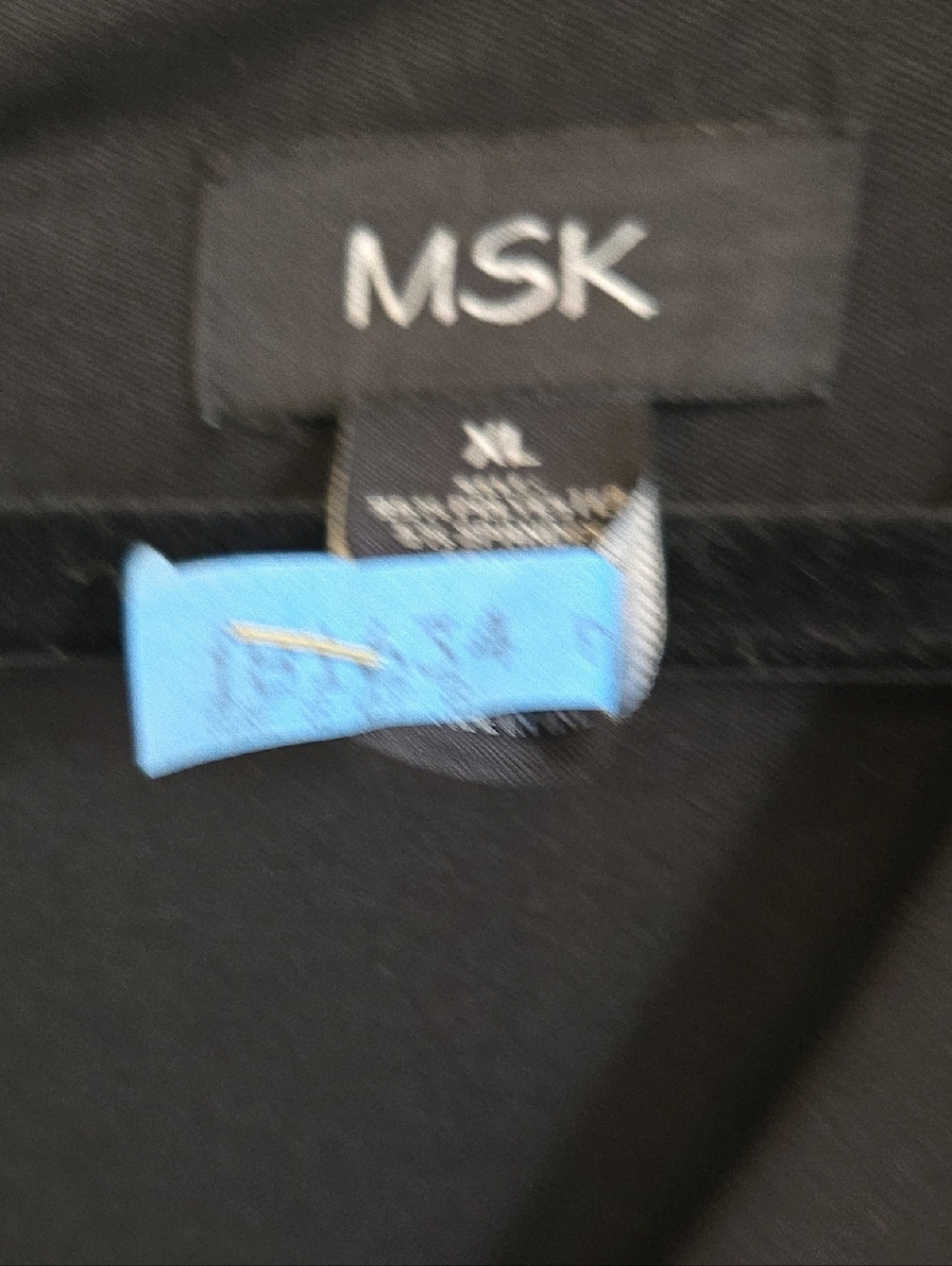 MSK Black Top with Crew Neck